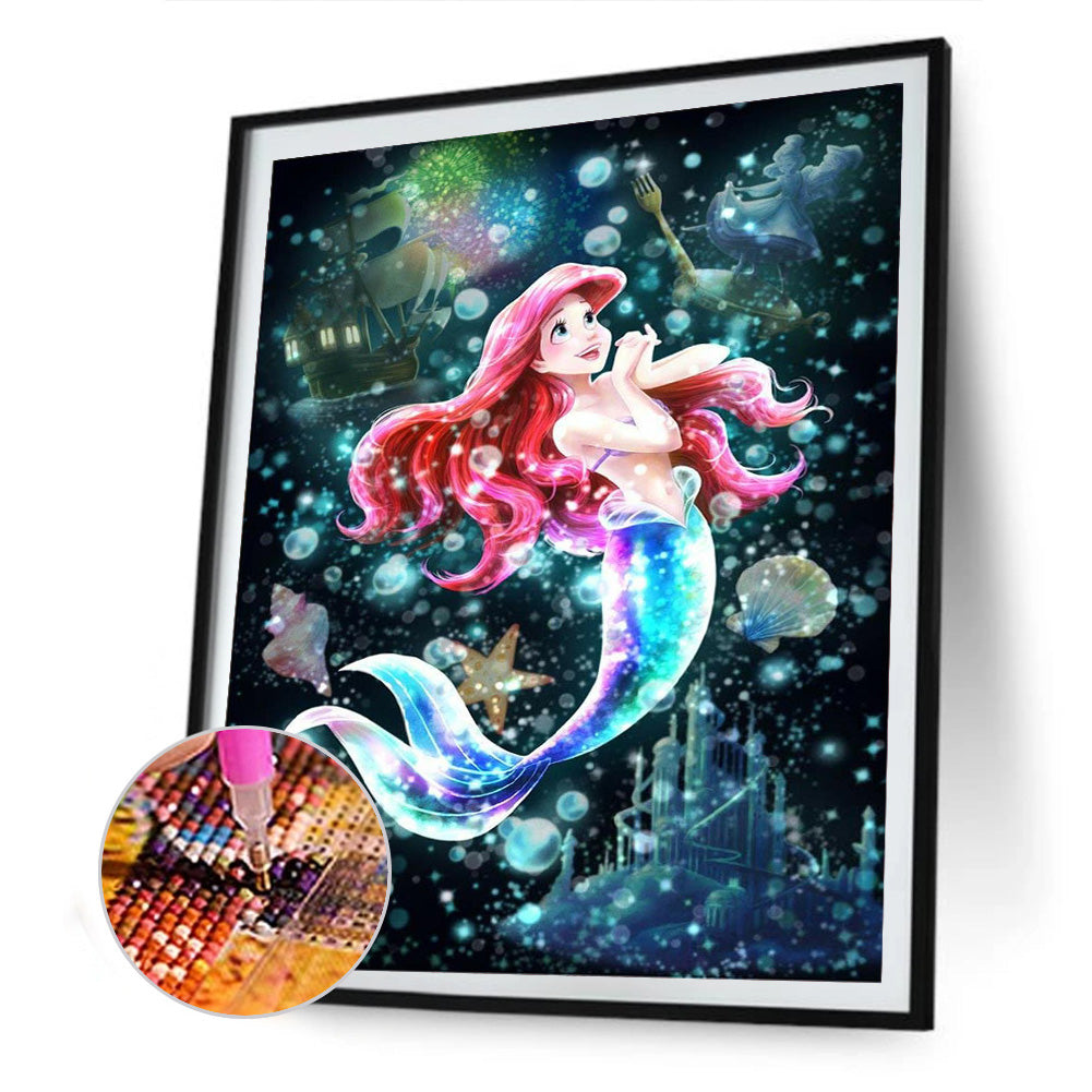 Mermaid Girl - Full Round Drill Diamond Painting 40*50CM