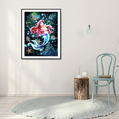 Mermaid Girl - Full Round Drill Diamond Painting 40*50CM