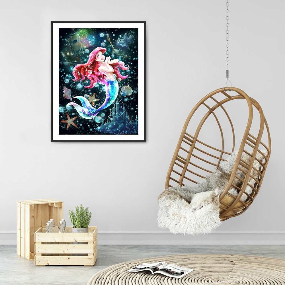 Mermaid Girl - Full Round Drill Diamond Painting 40*50CM