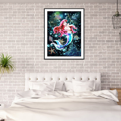 Mermaid Girl - Full Round Drill Diamond Painting 40*50CM