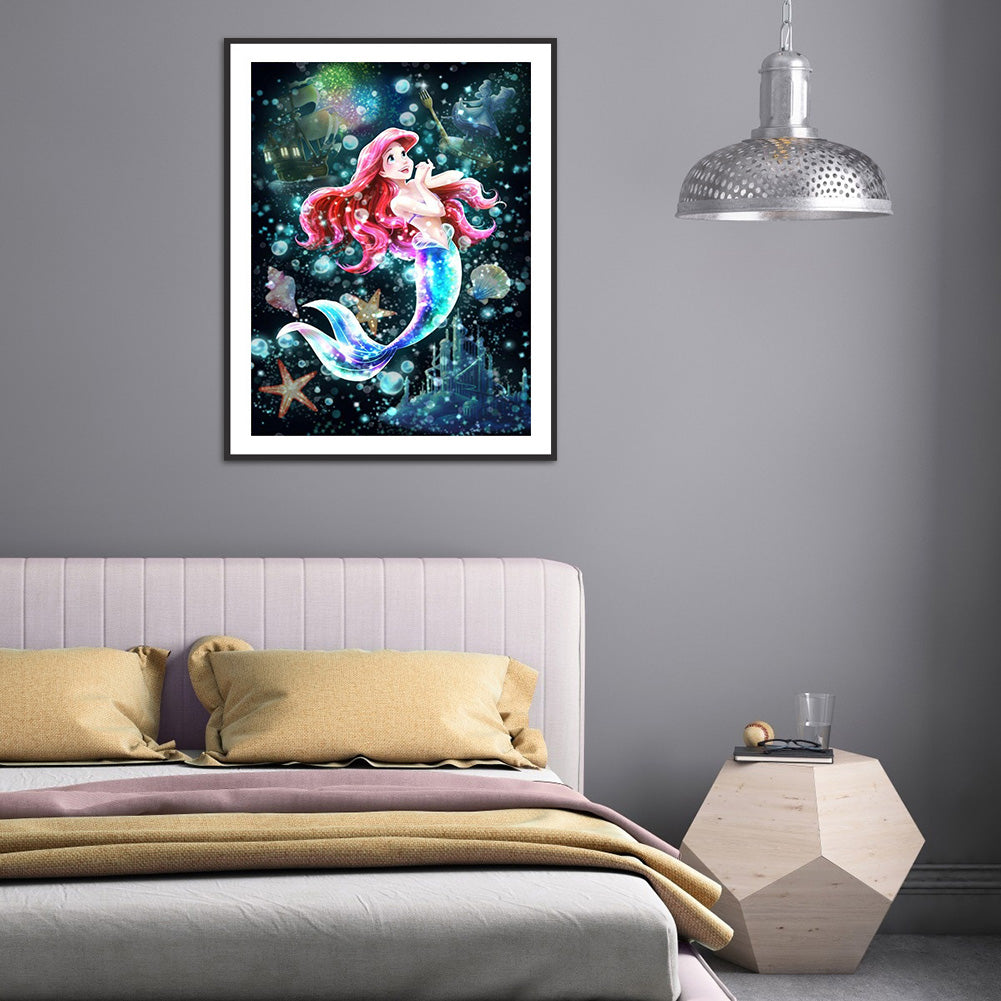 Mermaid Girl - Full Round Drill Diamond Painting 40*50CM