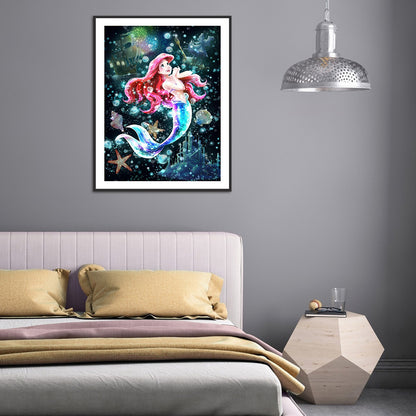 Mermaid Girl - Full Round Drill Diamond Painting 40*50CM