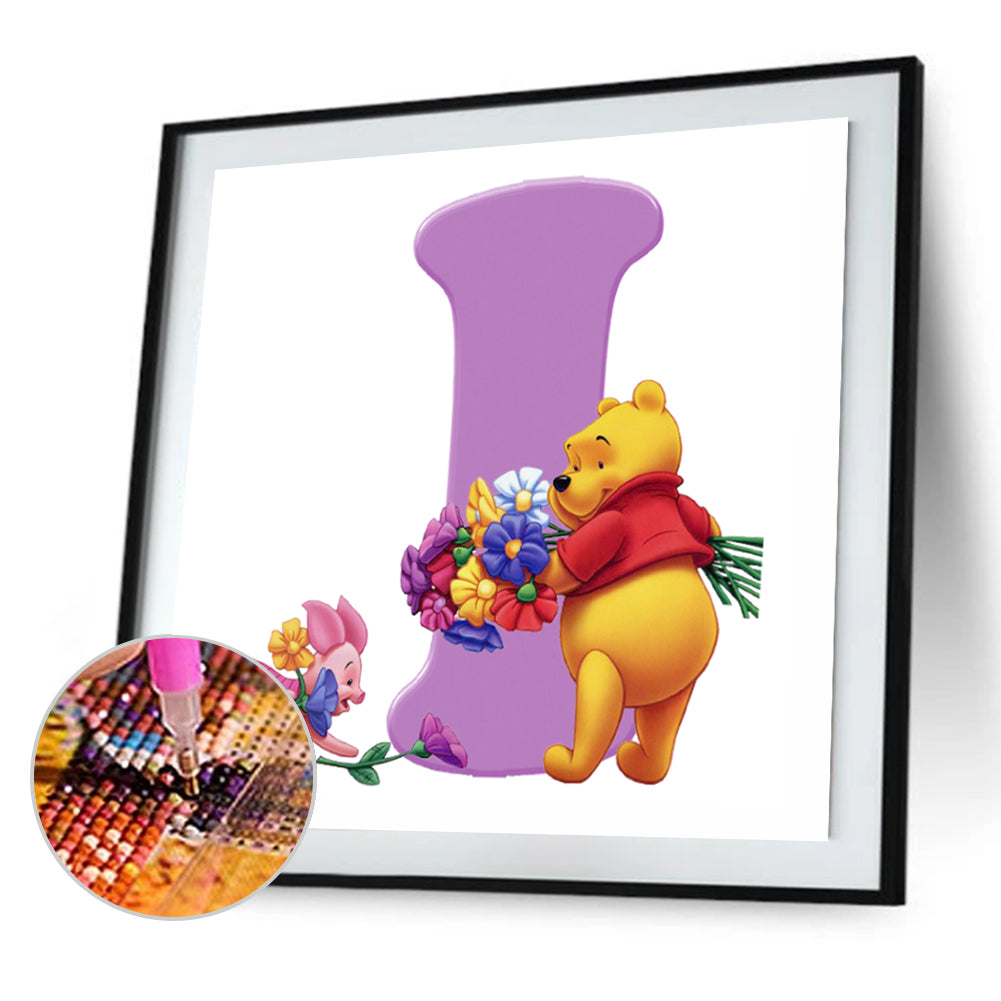 Bear Letter - Full Round Drill Diamond Painting 30*30CM