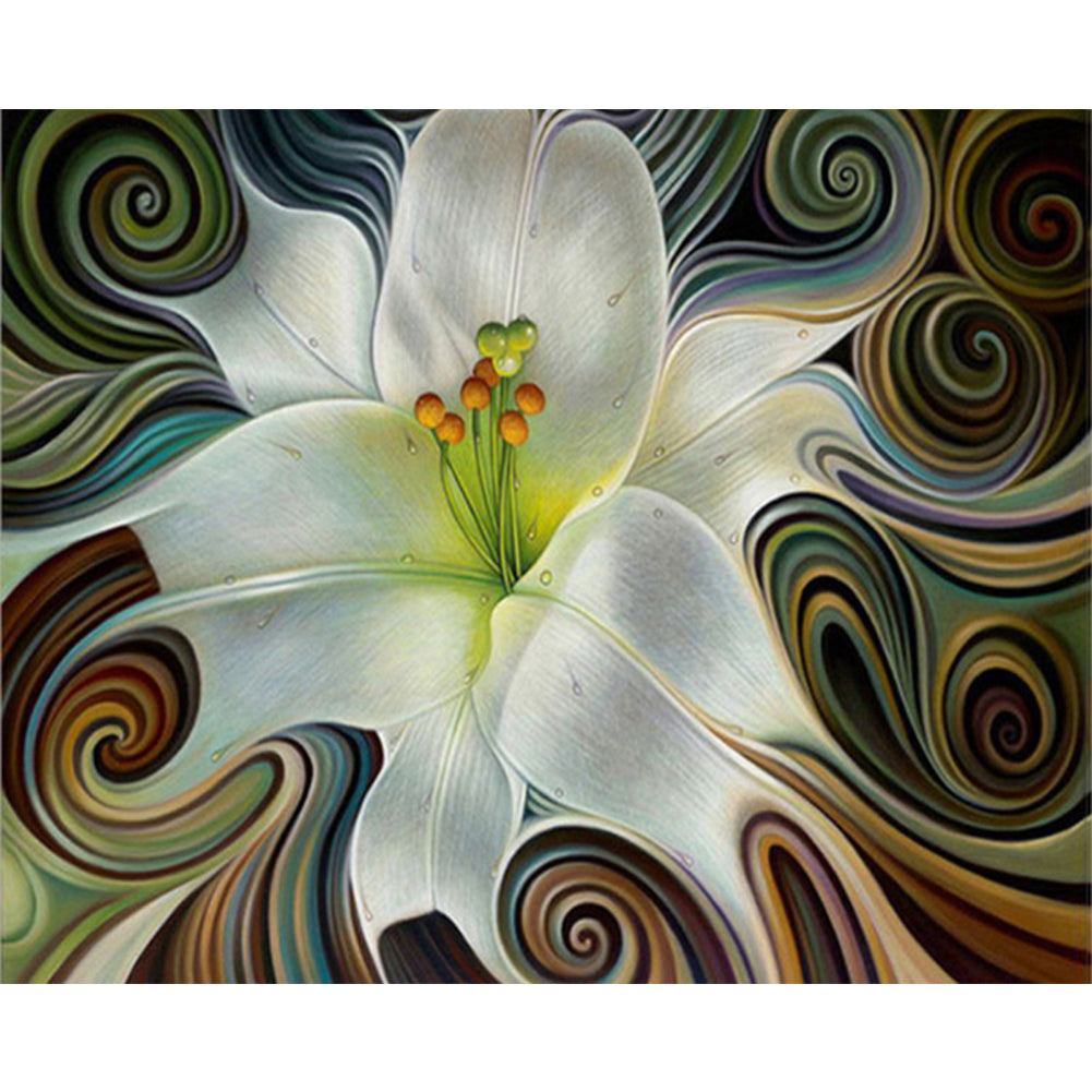 Abstract Flower - Full Round Drill Diamond Painting 60*50CM
