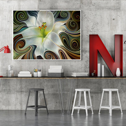 Abstract Flower - Full Round Drill Diamond Painting 60*50CM