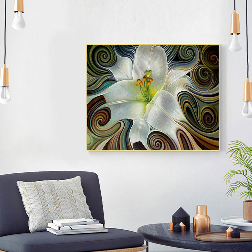 Abstract Flower - Full Round Drill Diamond Painting 60*50CM