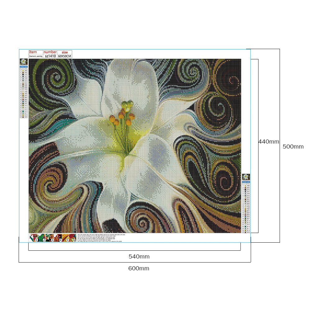 Abstract Flower - Full Round Drill Diamond Painting 60*50CM