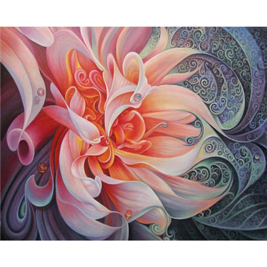 Abstract Flower - Full Round Drill Diamond Painting 60*50CM