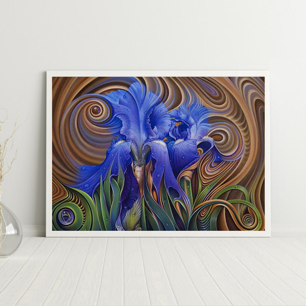 Abstract Flower - Full Round Drill Diamond Painting 60*50CM