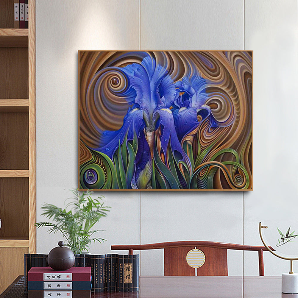 Abstract Flower - Full Round Drill Diamond Painting 60*50CM
