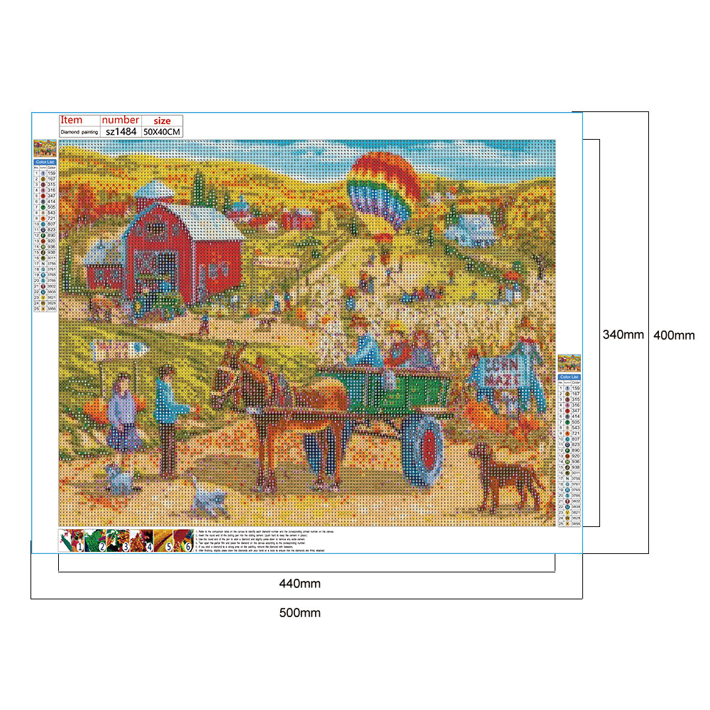 Village House - Full Round Drill Diamond Painting 50*40CM