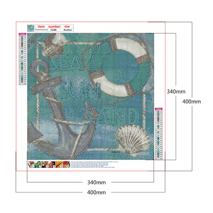 Sea Sun - Full Square Drill Diamond Painting 40*40CM