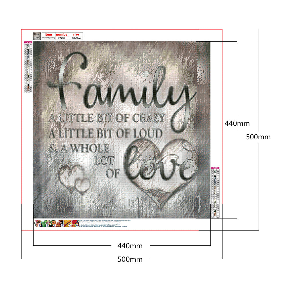 Family Love - Full Square Drill Diamond Painting 50*50CM