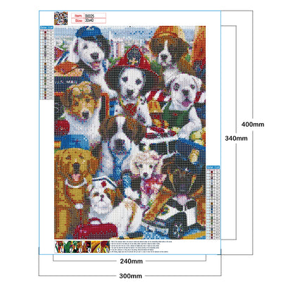 Cat Dog World - Full Round Drill Diamond Painting 30*40CM