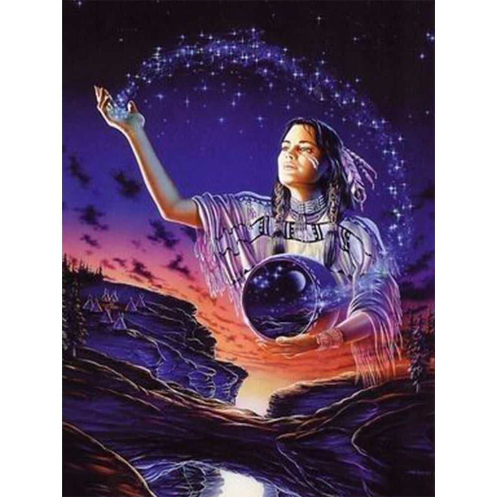 Pastoral Wizard - Full Round Drill Diamond Painting 30*40CM