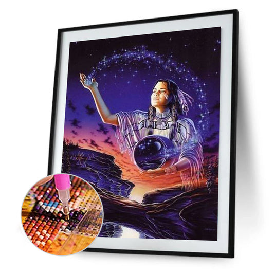 Pastoral Wizard - Full Round Drill Diamond Painting 30*40CM