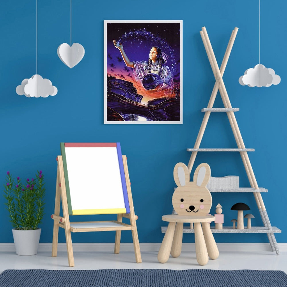 Pastoral Wizard - Full Round Drill Diamond Painting 30*40CM