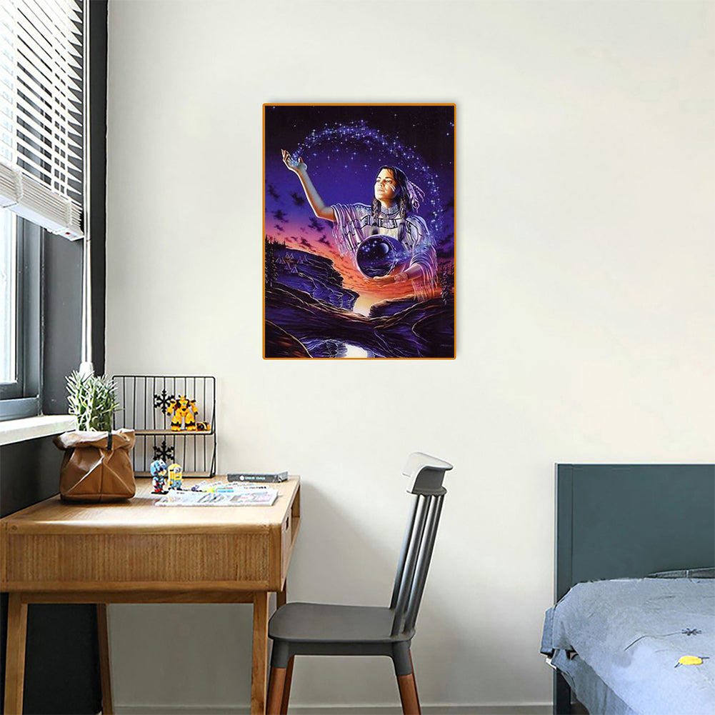 Pastoral Wizard - Full Round Drill Diamond Painting 30*40CM