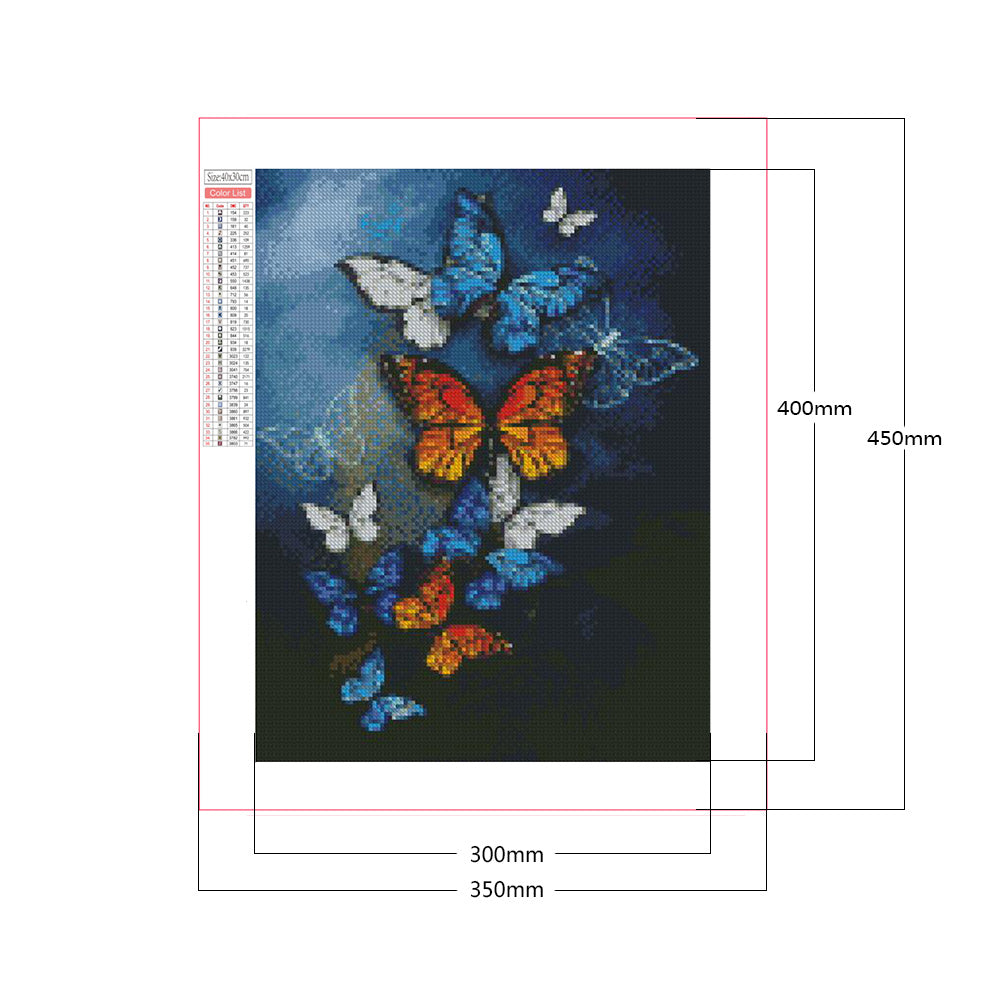 Butterflies - Full Square Drill Diamond Painting 35*45CM