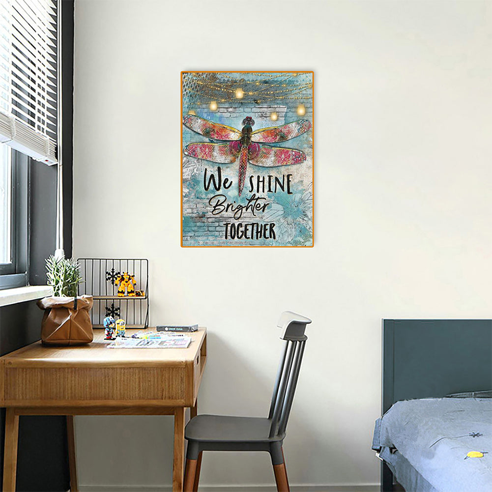 Dragonfly - Full Round Drill Diamond Painting 30*40CM