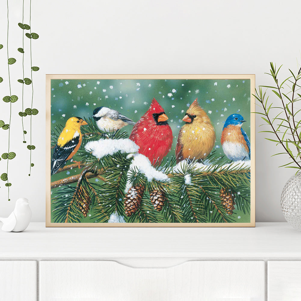 Bird - Full Round Drill Diamond Painting 40*30CM