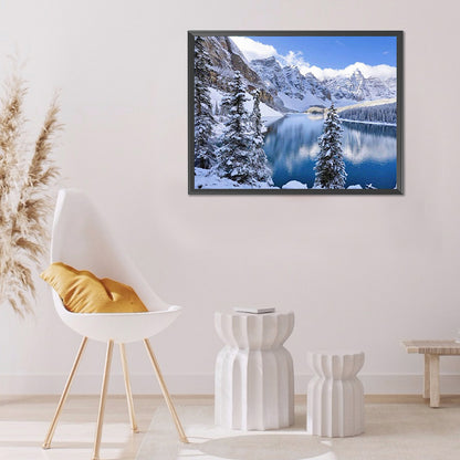 Snow Landscape - Full Round Drill Diamond Painting 40*30CM