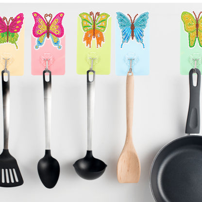 6pcs DIY Diamond Painting Hooks Crystal Drill Strong Adhesive Wall Hangers