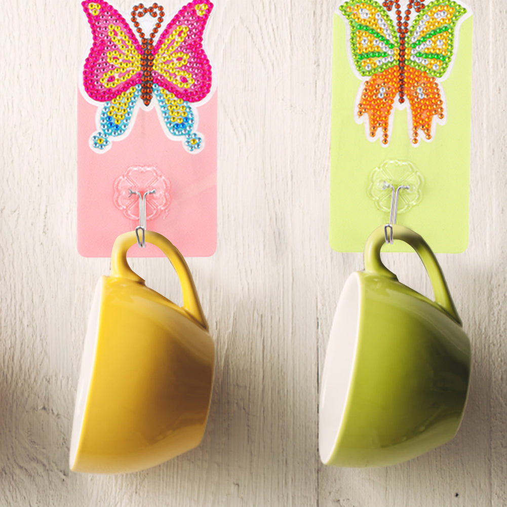 6pcs DIY Diamond Painting Hooks Crystal Drill Strong Adhesive Wall Hangers