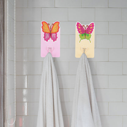 6pcs DIY Diamond Painting Hooks Crystal Drill Strong Adhesive Wall Hangers