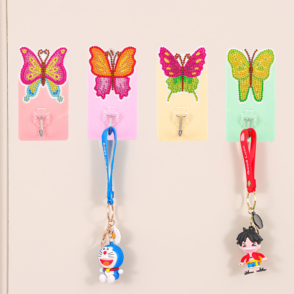 6pcs DIY Diamond Painting Hooks Crystal Drill Strong Adhesive Wall Hangers