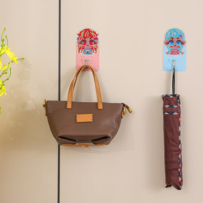 6pcs DIY Diamond Painting Hooks Crystal Drill Strong Adhesive Wall Hangers