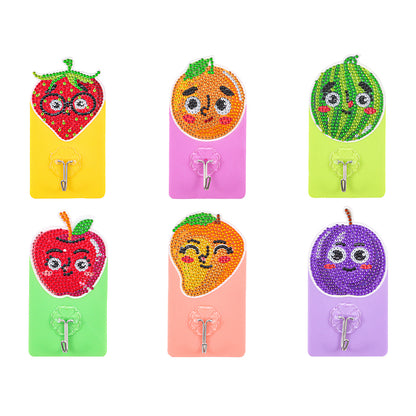 6pcs DIY Diamond Painting Hooks Crystal Drill Strong Adhesive Wall Hangers