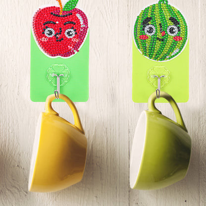 6pcs DIY Diamond Painting Hooks Crystal Drill Strong Adhesive Wall Hangers