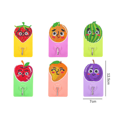 6pcs DIY Diamond Painting Hooks Crystal Drill Strong Adhesive Wall Hangers