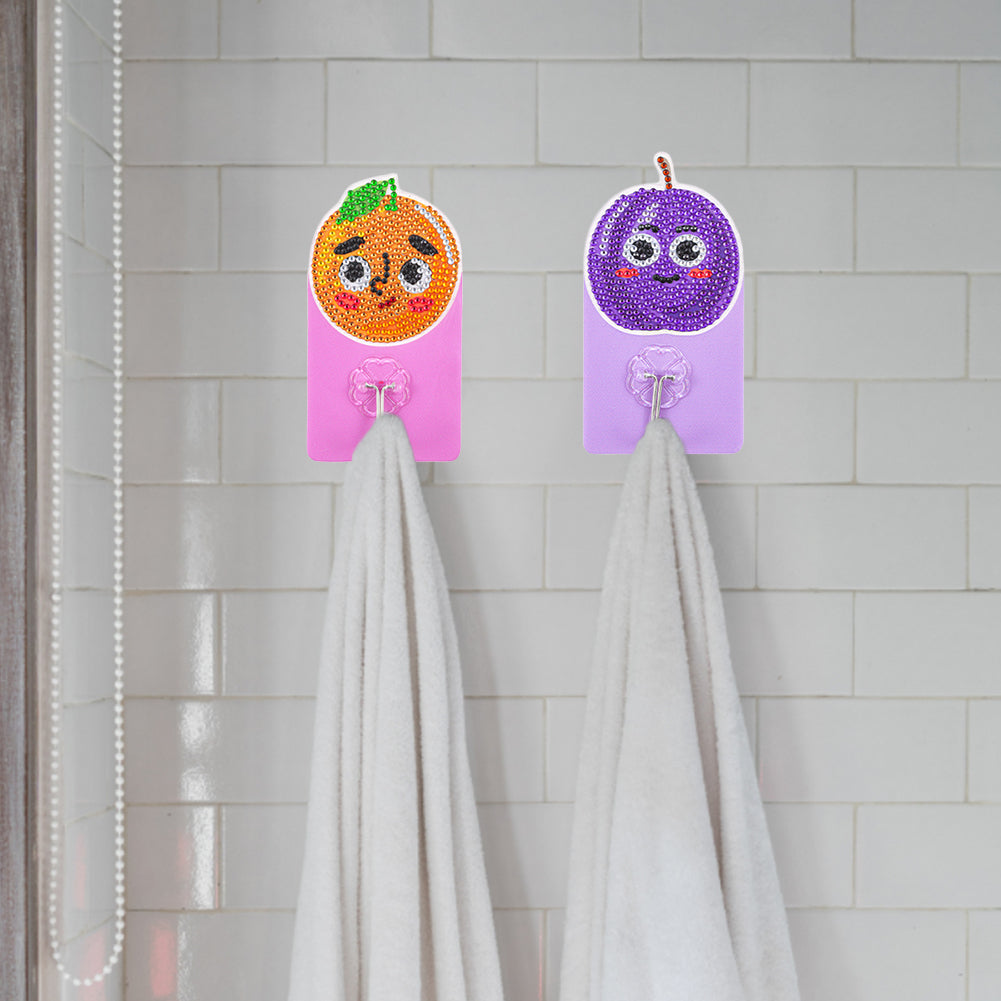 6pcs DIY Diamond Painting Hooks Crystal Drill Strong Adhesive Wall Hangers