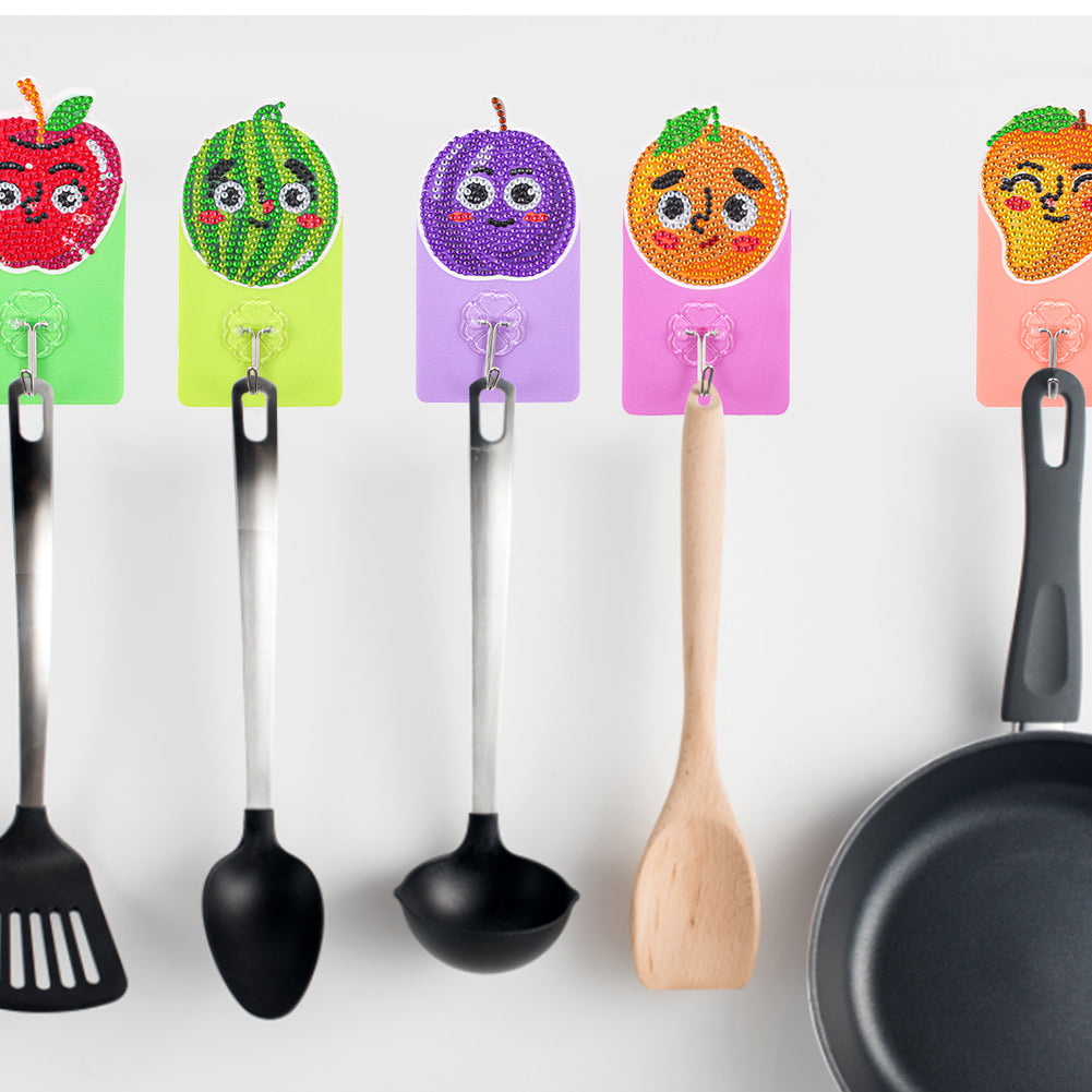 6pcs DIY Diamond Painting Hooks Crystal Drill Strong Adhesive Wall Hangers