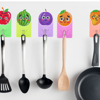 6pcs DIY Diamond Painting Hooks Crystal Drill Strong Adhesive Wall Hangers