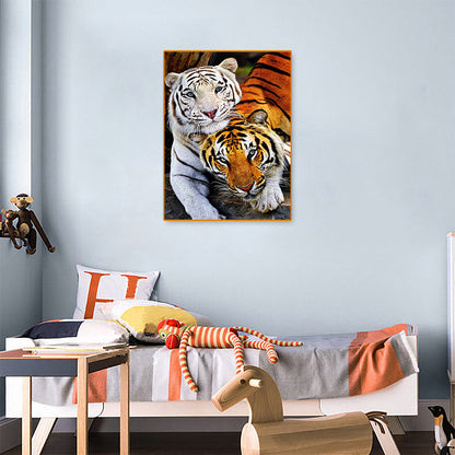 Tiger - Full Round Drill Diamond Painting 30*40CM