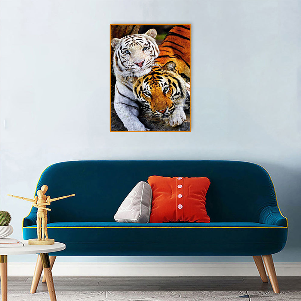 Tiger - Full Round Drill Diamond Painting 30*40CM