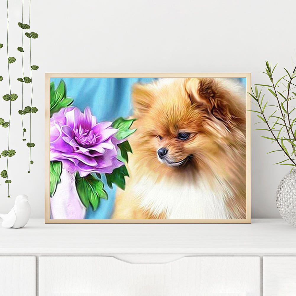 Dog - Full Round Drill Diamond Painting 40*30CM