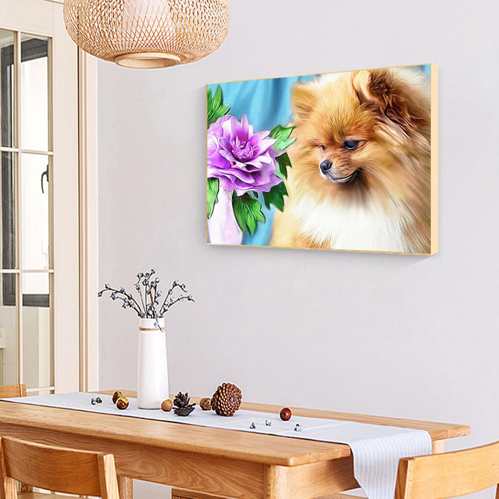 Dog - Full Round Drill Diamond Painting 40*30CM