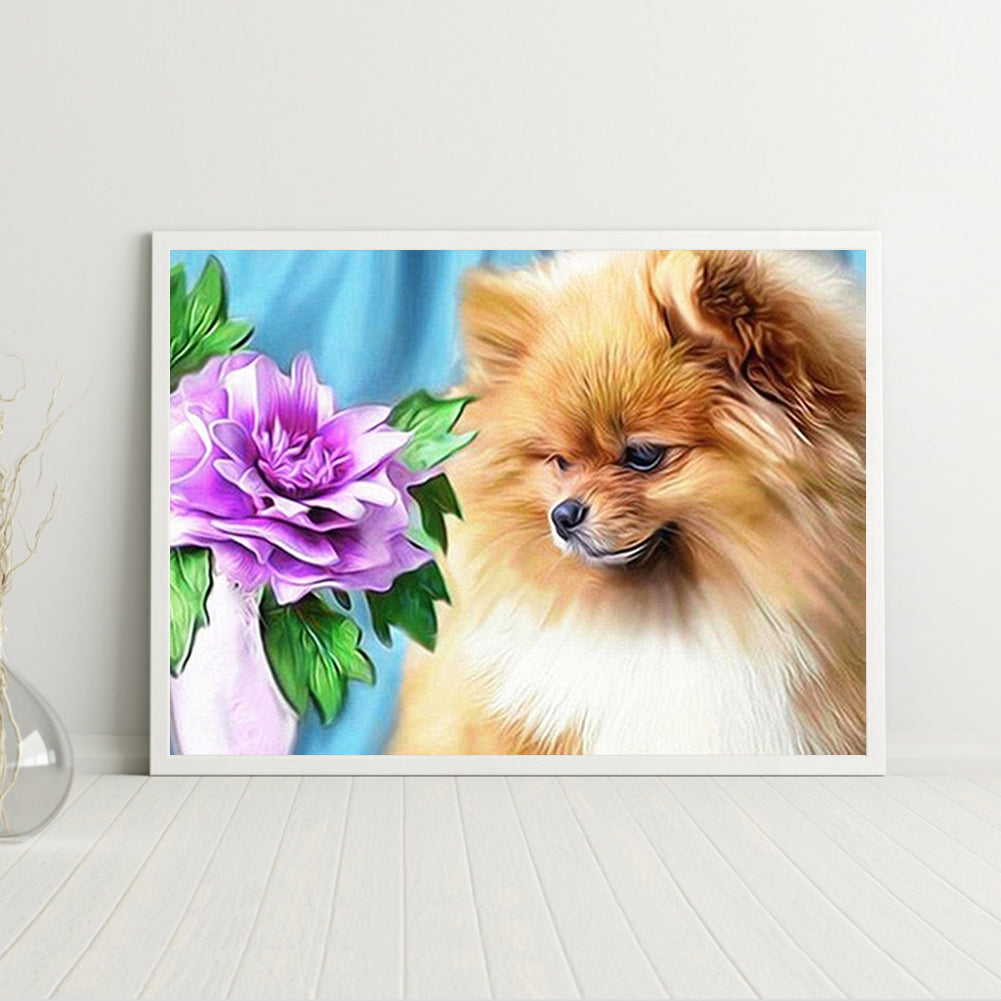 Dog - Full Round Drill Diamond Painting 40*30CM