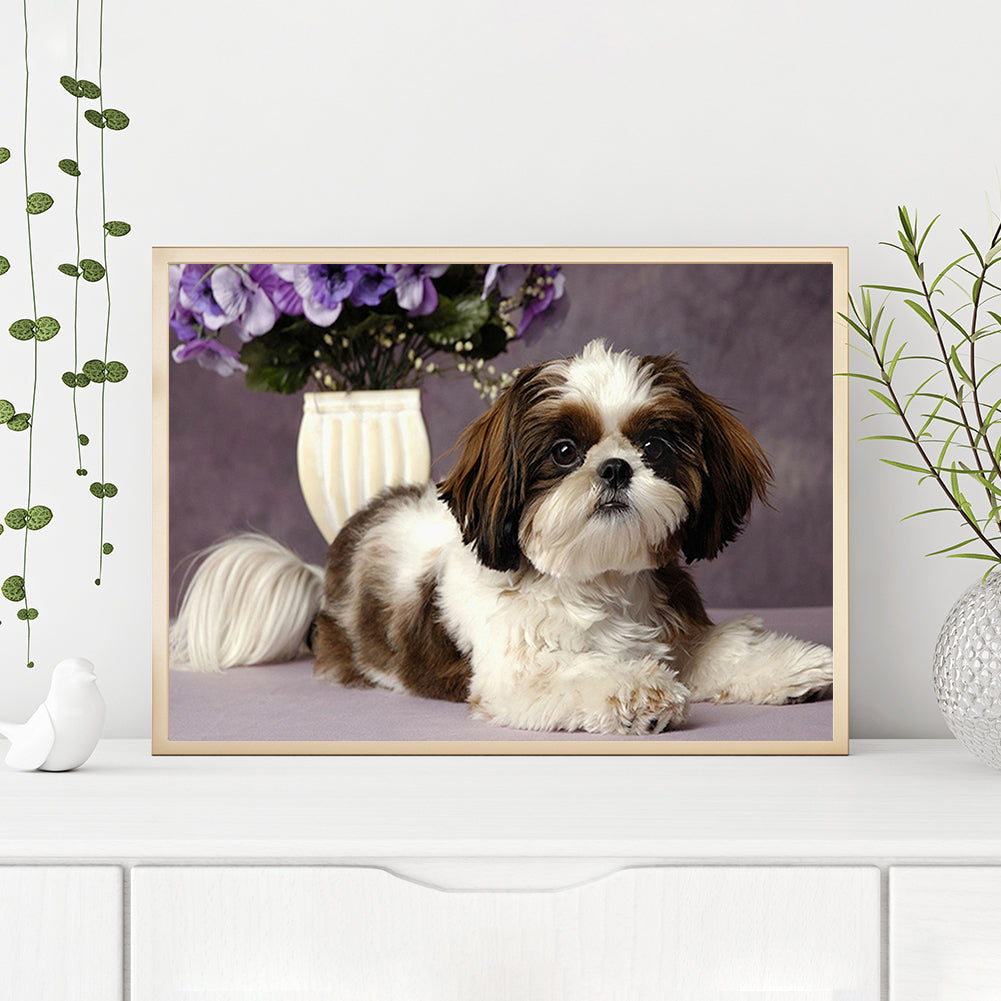 Dog - Full Round Drill Diamond Painting 40*30CM