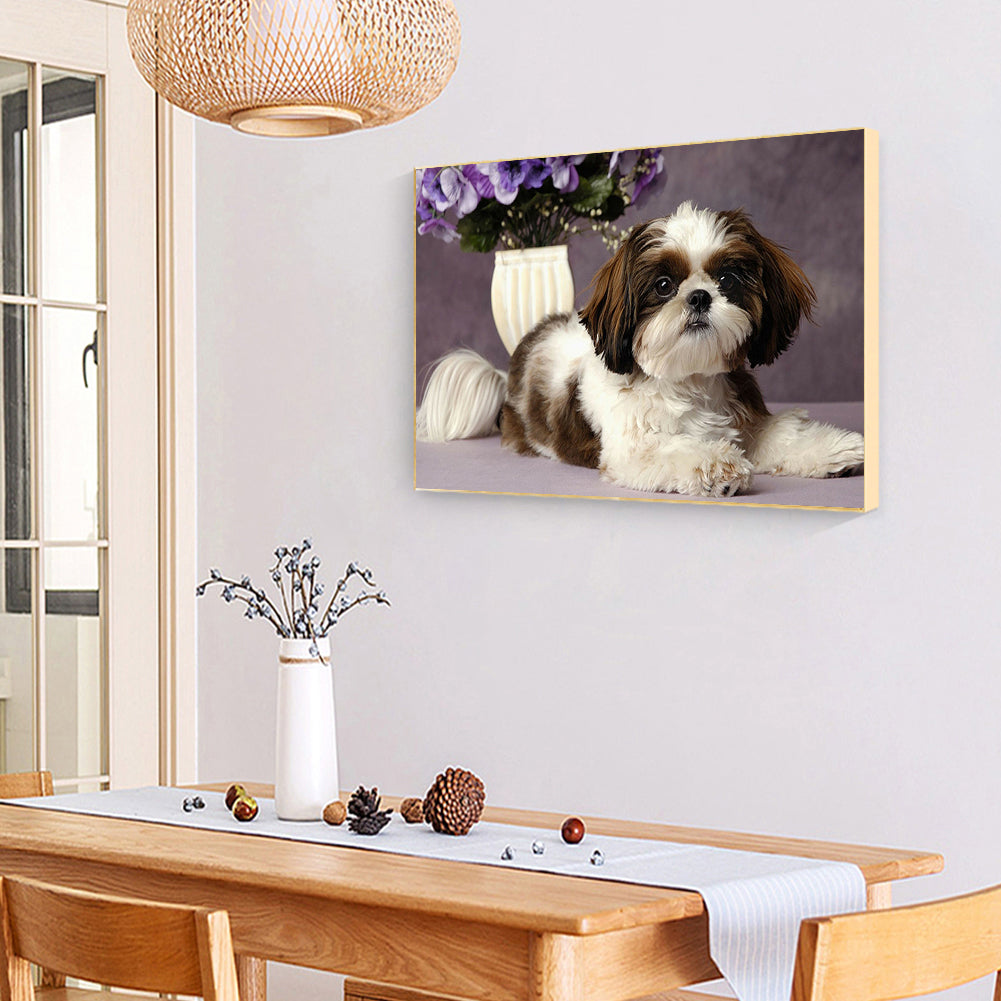 Dog - Full Round Drill Diamond Painting 40*30CM