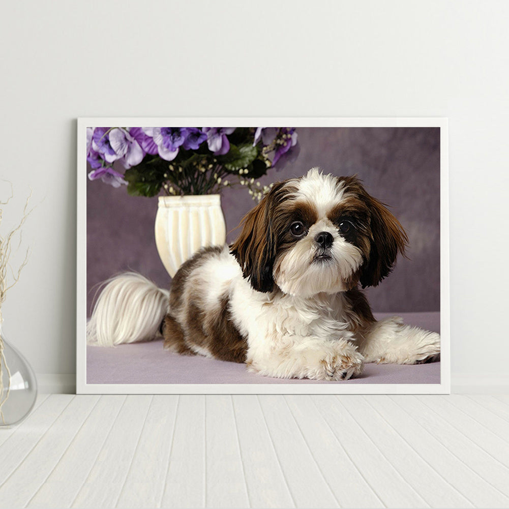 Dog - Full Round Drill Diamond Painting 40*30CM