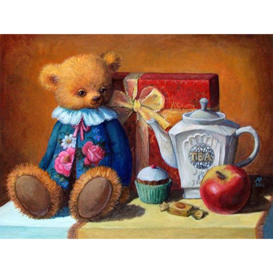 Cartoon Bear - Full Round Drill Diamond Painting 40*30CM