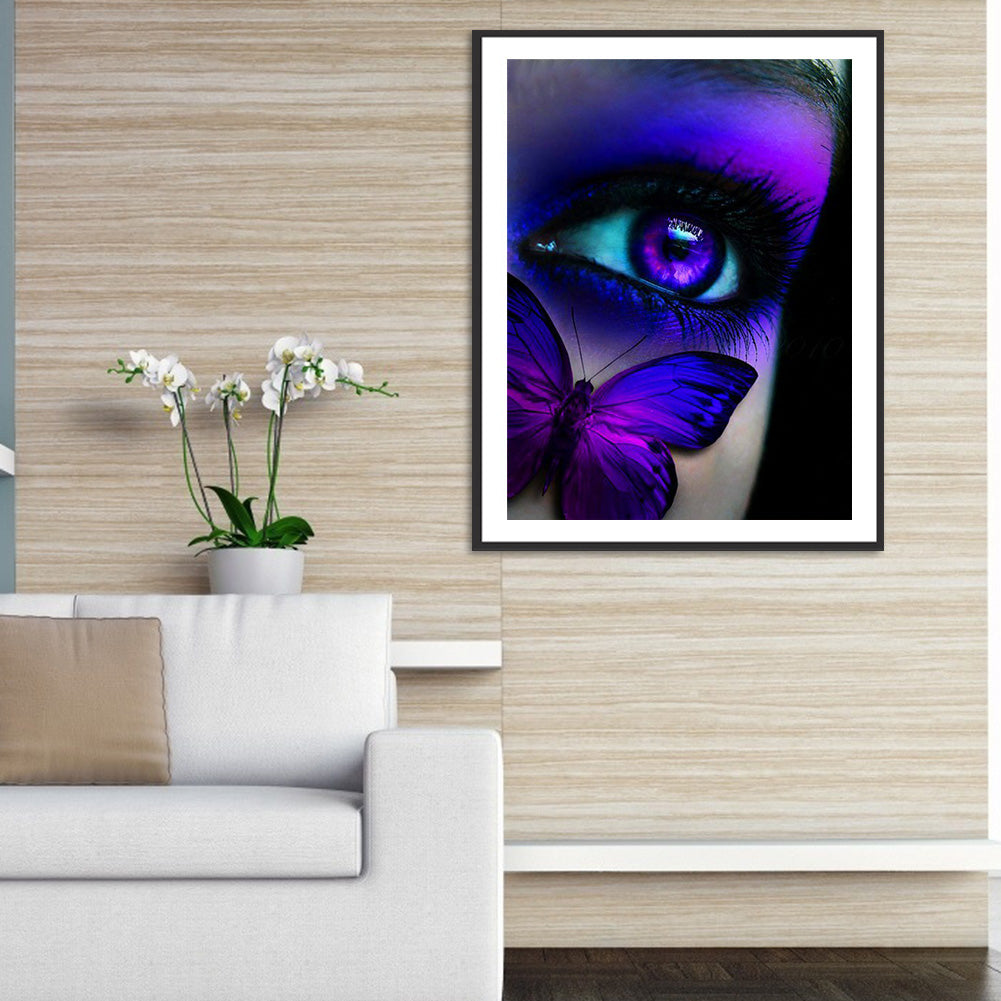 Butterfly Eyes - Full Round Drill Diamond Painting 40*50CM