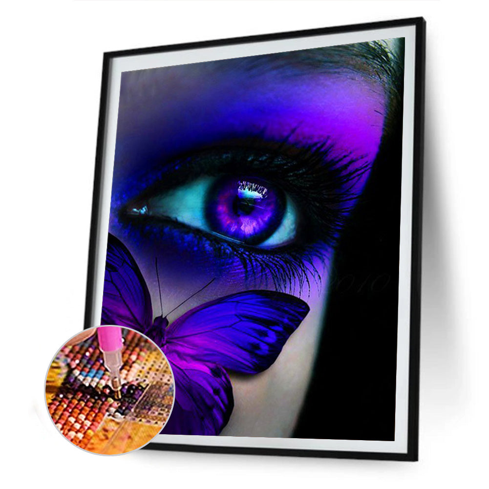 Butterfly Eyes - Full Round Drill Diamond Painting 40*50CM