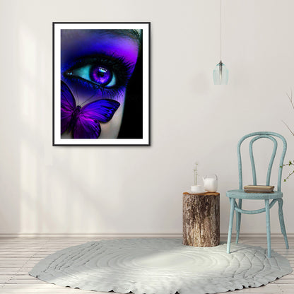 Butterfly Eyes - Full Round Drill Diamond Painting 40*50CM