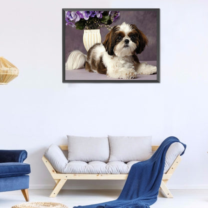 Puppy - Full Round Drill Diamond Painting 50*40CM